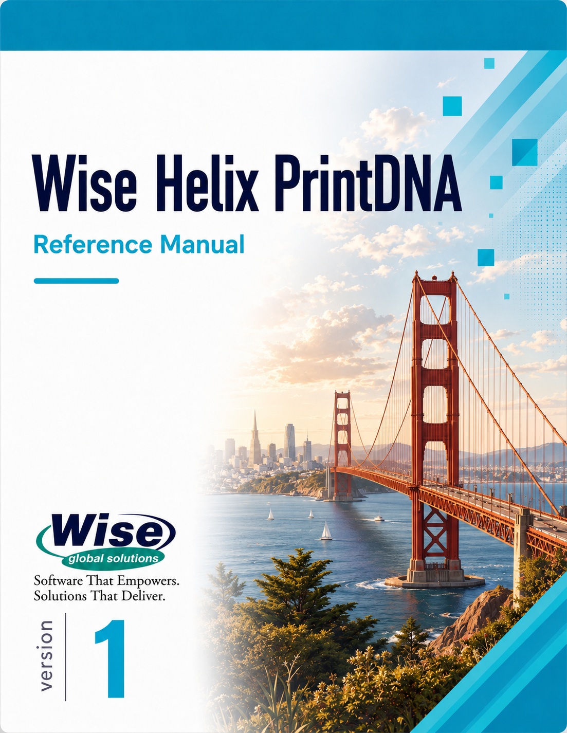 The cover of the Wise Helix PrintDNA Reference Manual, version 1